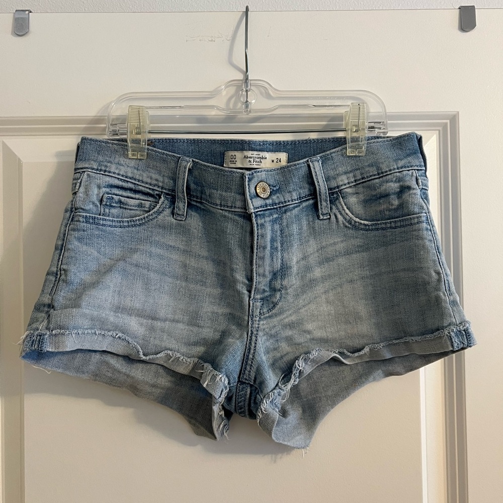 Abercrombie and Fitch Light Blue Denim Shorts